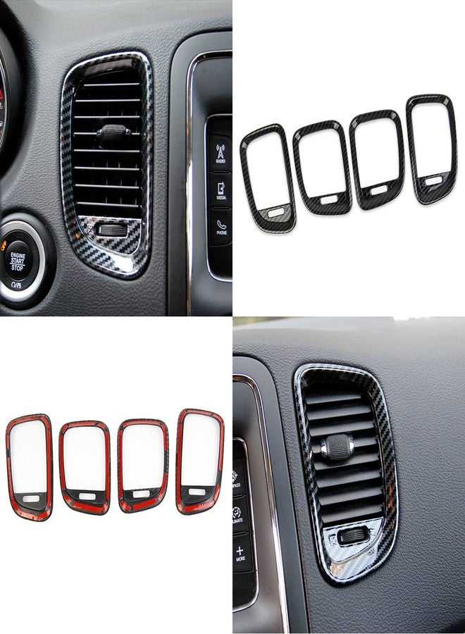 crosselec Carbon fiber dashboard air vent cover AC outlet trim kit for Dodge Durango 2011-2020 - Image 5